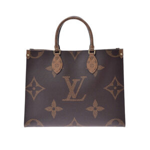 Louis Vuitton Monogram Reverse On the Go Brown Canvas Tote Bag